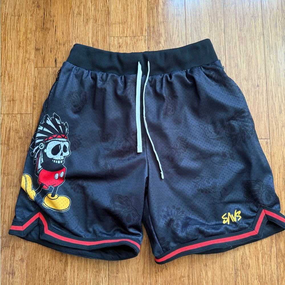 SAVS Brand Mickey Mouse - Basketball Shorts Mens Sz Small